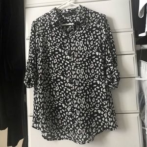 animal print blouse